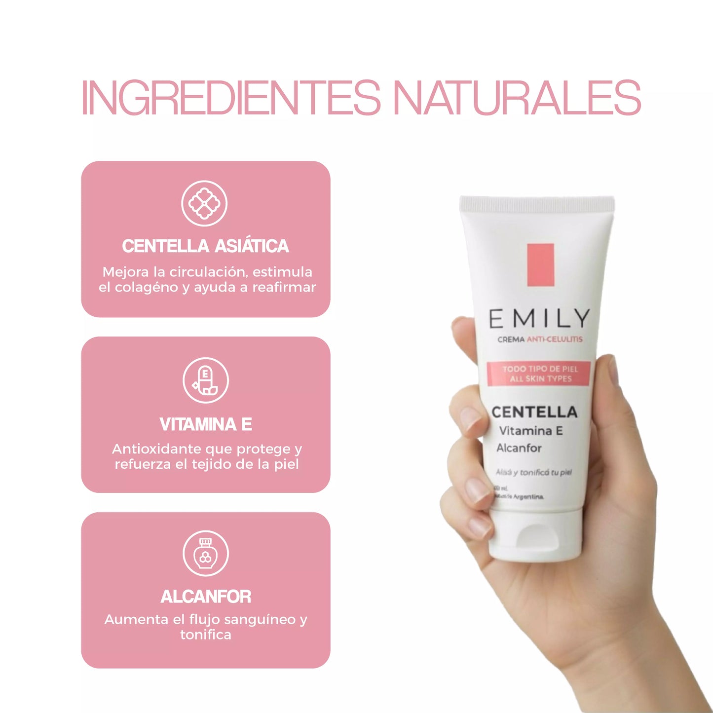 Crema para Celulitis EMILY 200ml🧴🦵 con Centella y Vitamina E