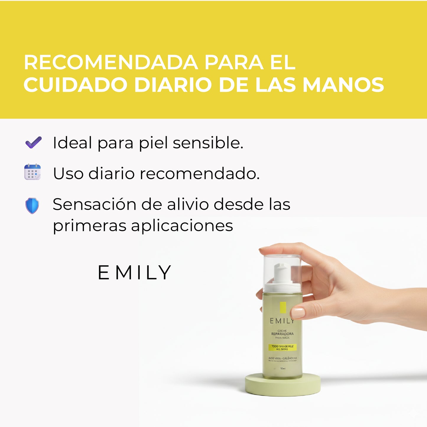 Crema Reparadora para Manos con Aloe Vera y Caléndula – 50 ml