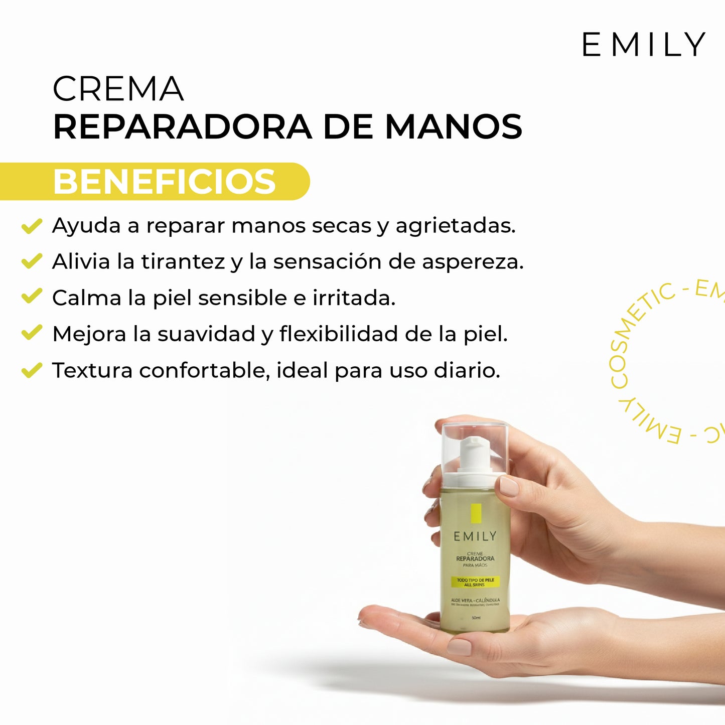 Crema Reparadora para Manos con Aloe Vera y Caléndula – 50 ml