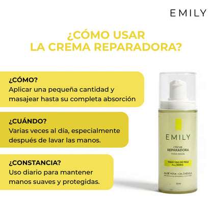 Crema Reparadora para Manos con Aloe Vera y Caléndula – 50 ml