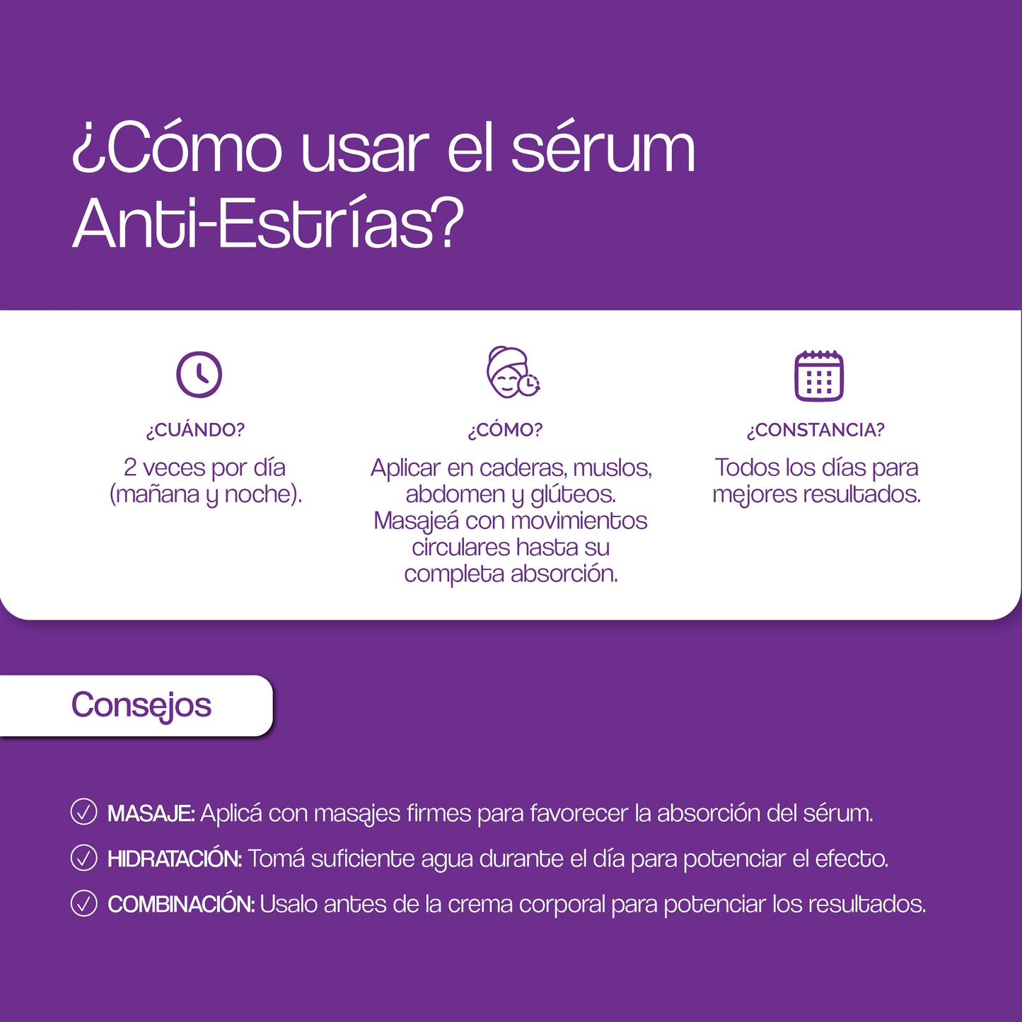Sérum Anti-Estrías con Ácido Hialurónico, Aloe Vera y Ortiga - 30 ml