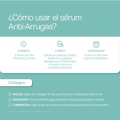 Sérum Antiarrugas para Cuello y Brazos – Colágeno + Ácido Hialurónico (100 ml)