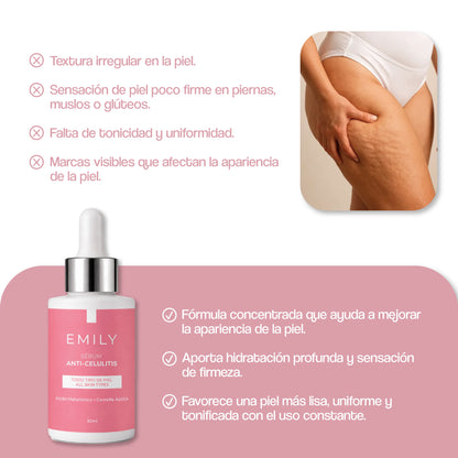 Sérum Anticelulitis con Ácido Hialurónico, Centella Asiática y Té Verde – 30 ml