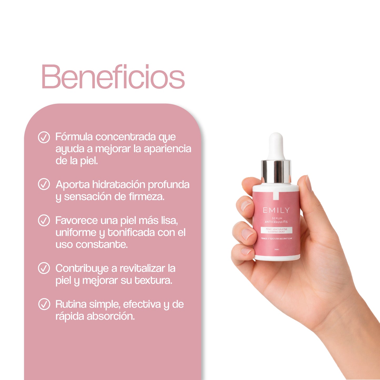 Sérum Anticelulitis con Ácido Hialurónico, Centella Asiática y Té Verde – 30 ml