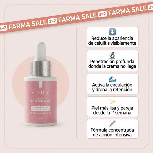 Sérum Anticelulitis con Ácido Hialurónico, Centella Asiática y Té Verde – 30 ml