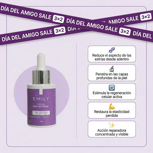 Sérum Anti-Estrías con Ácido Hialurónico, Aloe Vera y Ortiga - 30ml