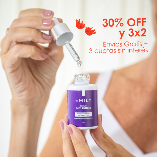 Sérum Anti-Estrías con Ácido Hialurónico, Aloe Vera y Ortiga - 30ml